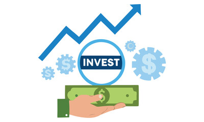 Business Growth and Financial Success Icons Money, Investment, and Profit Vector Set