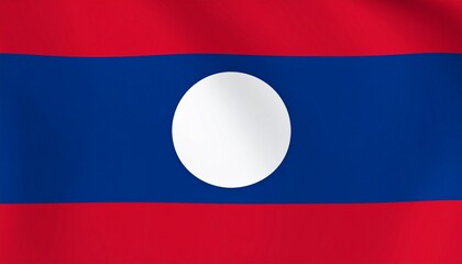 Waving Flag of Laos 