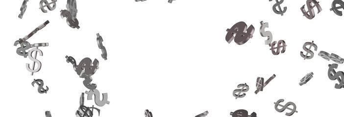 dollar falling business growth finance concept flat illustration