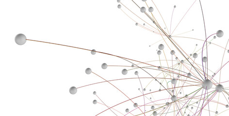 Falling cyber particles. Big data stream. 3d