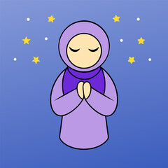 Silhouette of a person performing dhikr under a vast starry night sky symbolizing spiritual reflection and cosmic connection