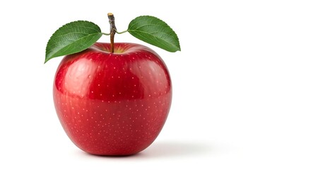 Red Apple with Leaves | Fresh, Healthy, Organic Fruit

