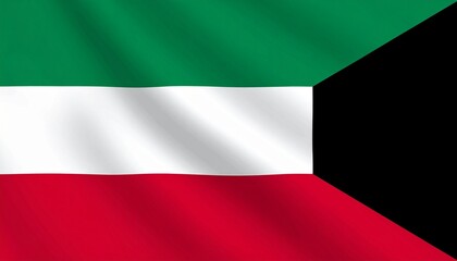 Fototapeta premium Waving Flag of Kuwait