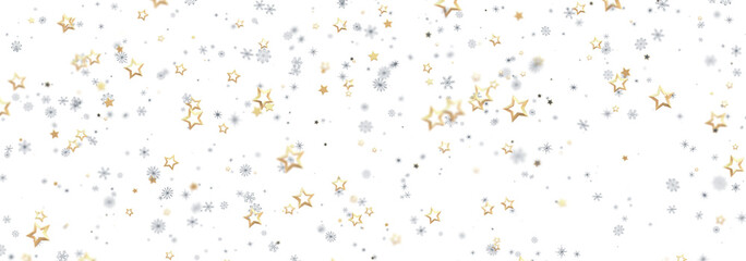 Beautiful holiday background with gold and silver stars. Perfect for cards, websites, and more!