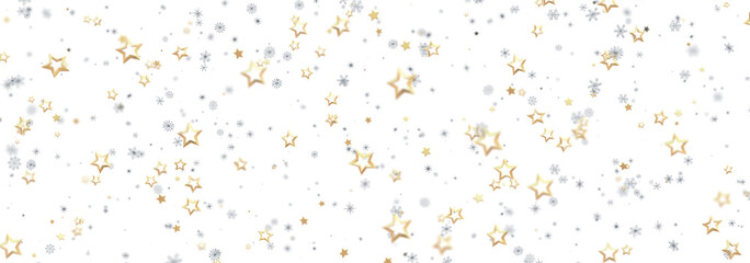Beautiful background with gold and silver stars. Perfect for holidays and celebrations.