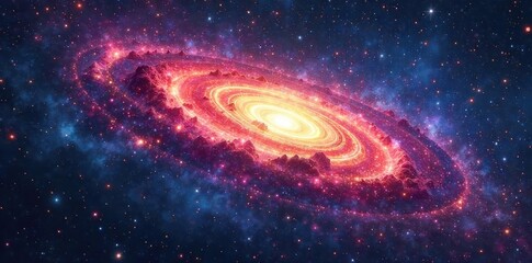 A celestial swirl of cosmic dust and nebulae, forming a mesmerizing, month-shaped galaxy Perfect for astrology, space, and calendar themes Intricate details and vibrant colors , nebula, cosmic dust