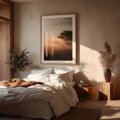 Bedroom Wall art frames mock-up