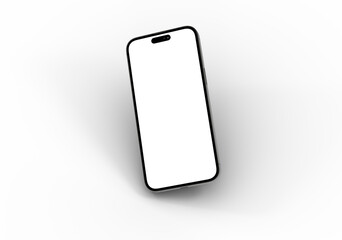 High-quality stock photo of a smartphone with a blank screen, perfect for app presentations or website designs.
