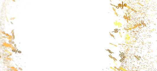 Abstract background with golden percentage symbols. Perfect for sales, discounts, and promotions.