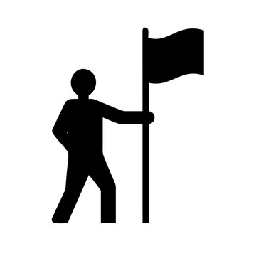 man with flage