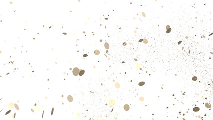 Cascading Splendor: Striking 3D Illustration Showcasing a Dazzling gold Confetti Display PNG