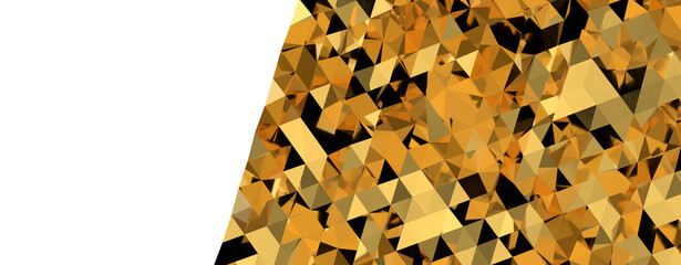 Gold Polygon Background 3D Rendering