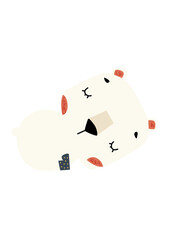 Cute polar bear vector clipart