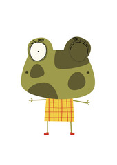 Cute frog vector clip art