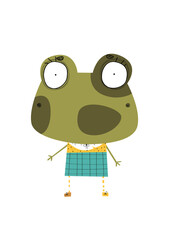Cute frog vector clip art