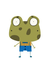 Cute frog vector clip art
