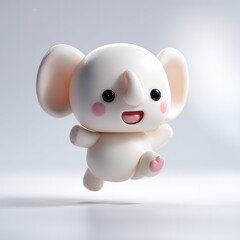 Elephant Trunk Giant Herbivore Cute Kawaii 3D Render Object
