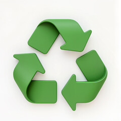Obraz premium Creative green recycling symbol showcasing environmental awareness