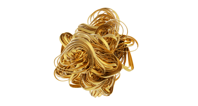 Abstract Gold Swirls Design