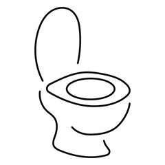 toilet icon on white background, vector illustration.