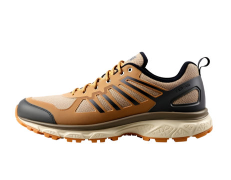 Men's Brown and Black Hiking Trail Running Shoe
