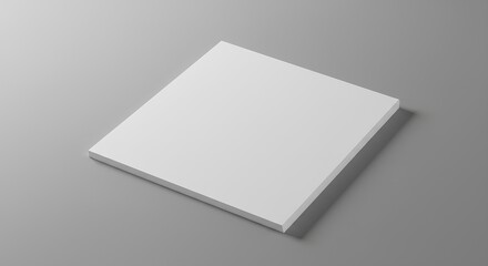 White Square Package Mockup On Gray Backgrounds