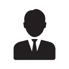 Businessman Icon – Silhouette of Professional Person in Suit