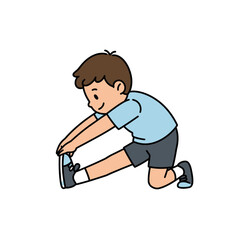 cartoon illustration of a young man running