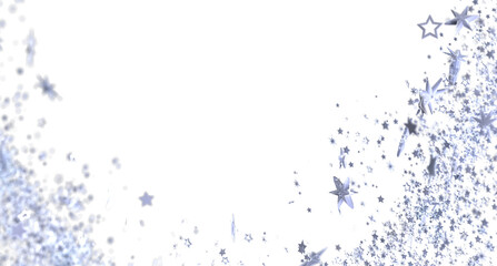 Abstract background with silver stars on white. Perfect for celebration, holidays, or winter themes.
