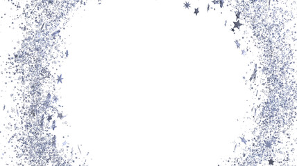 Obraz premium Elegant silver glitter and stars border. Perfect for invitations, cards, and festive designs.