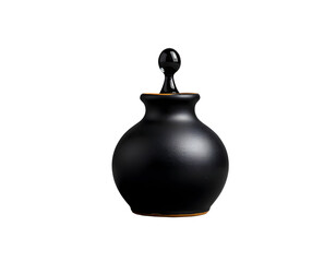 Fototapeta premium Black Decorative Urn with Lid