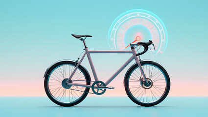 Fototapeta premium Smart Bicycle Technology: Futuristic Road Bike Design