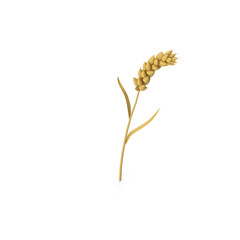 Fototapeta premium Stylised Wheat Isolated on Transparent Background 