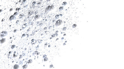 High-resolution image of white bubbles on a white background. Perfect for cosmetic, beauty, and clean product designs.