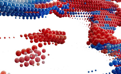 Abstract Red Blue Sphere Background Image