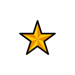 gold star isolated on white background