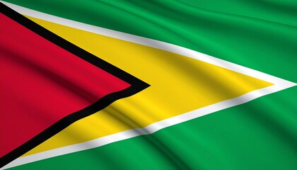 Obraz premium Waving Flag of Guyana