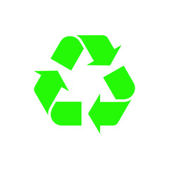 green recycle symbol, vector