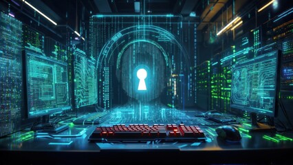 Digital keyhole in server room