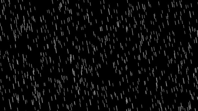 Heavy rain falling on a black background. rain on the window. raindrops on the window