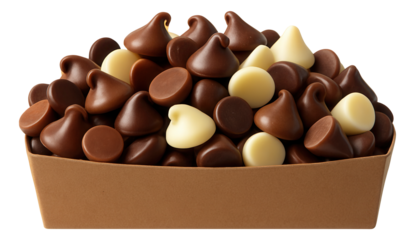 A caramel toffee cube with a glossy, translucent appearance and a slight indentation in the center.