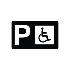 car invalid  parking  icon vector parking  sign 