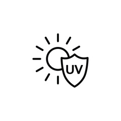 Sunscreen icon vector spf icon sun protection cosmetic cream Skin Protection uv