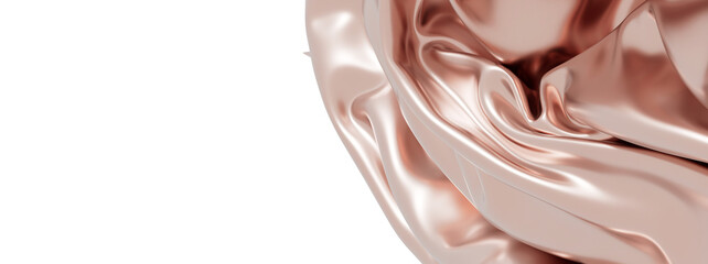 Luxury rose gold silk fabric texture. Perfect for elegant designs and backgrounds.