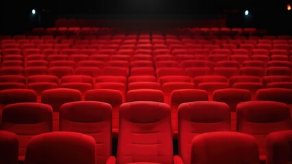 Fototapeta premium Empty movie theater seats