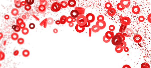 Abstract background with red rings. Perfect for presentations, websites, and more.