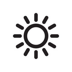 Sun Icon in Minimal Flat Style