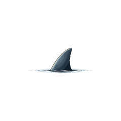 Fototapeta premium Shark Fin icon logo flat vector design