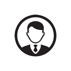 Businessman Avatar Icon in Circle