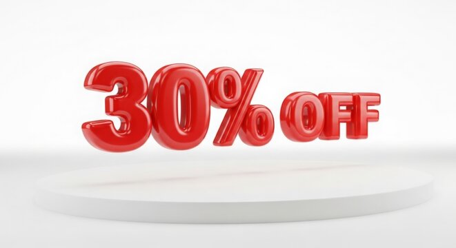 Thirty percent off sale promotion discount offer limited time special deal